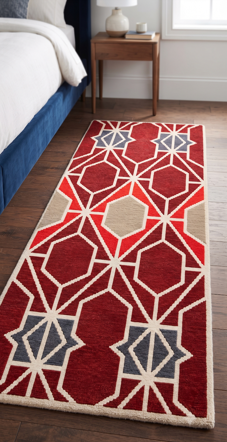 Bedside Runner - Hexagon