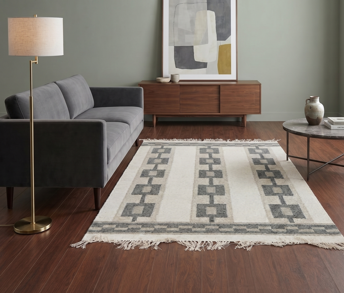 Punja Loom Flat Weave Surface Wool
