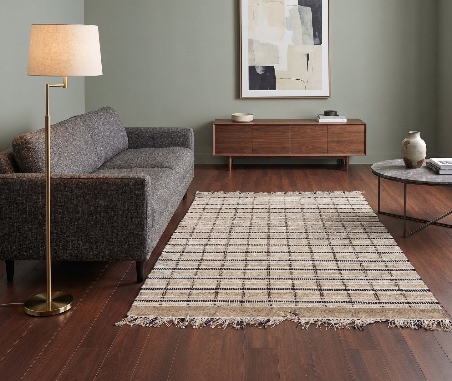 Punja Loom Flat Weave Surface Wool Cotton