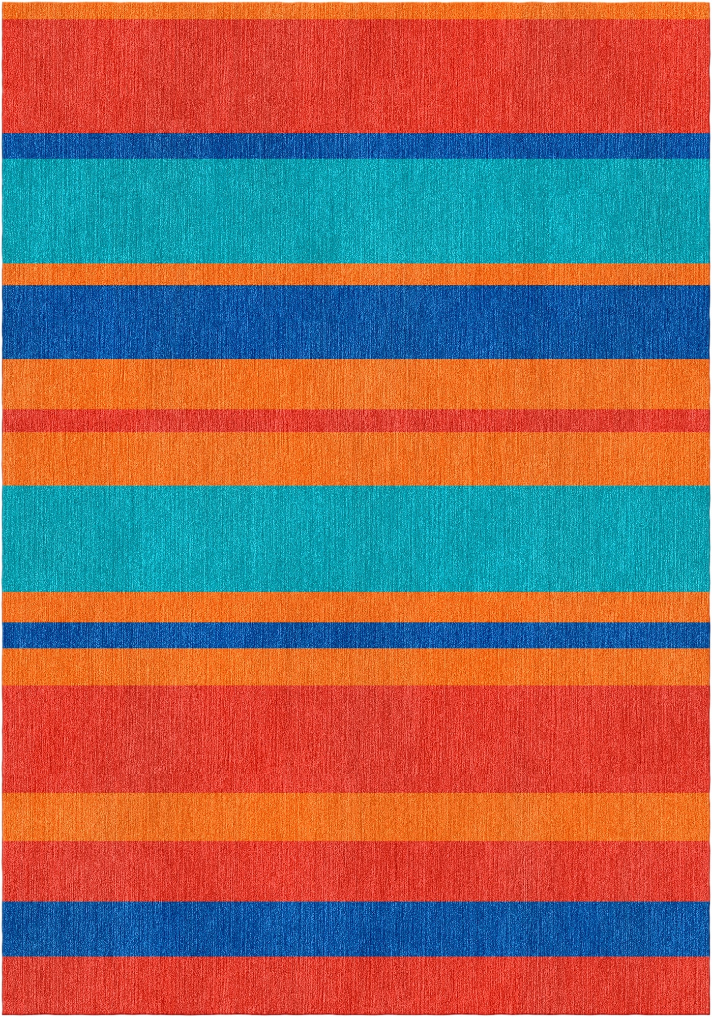 Handloom wool strips - Alfombra - Brunt