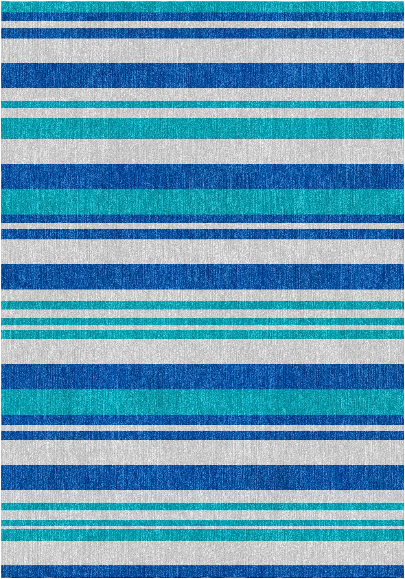 Handloom wool strips - Alfombra - Steel Blue