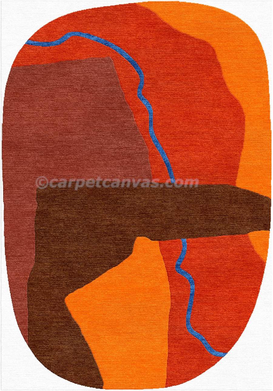 Hand tufted wool rug - Coral