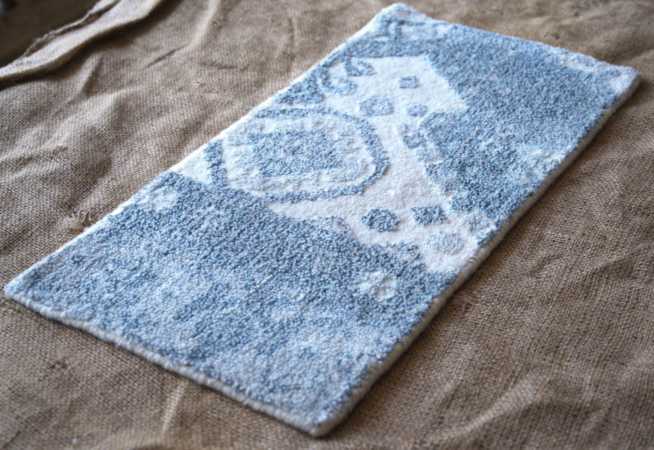 Hand Loom knotted-Surface-Wool-Viscose