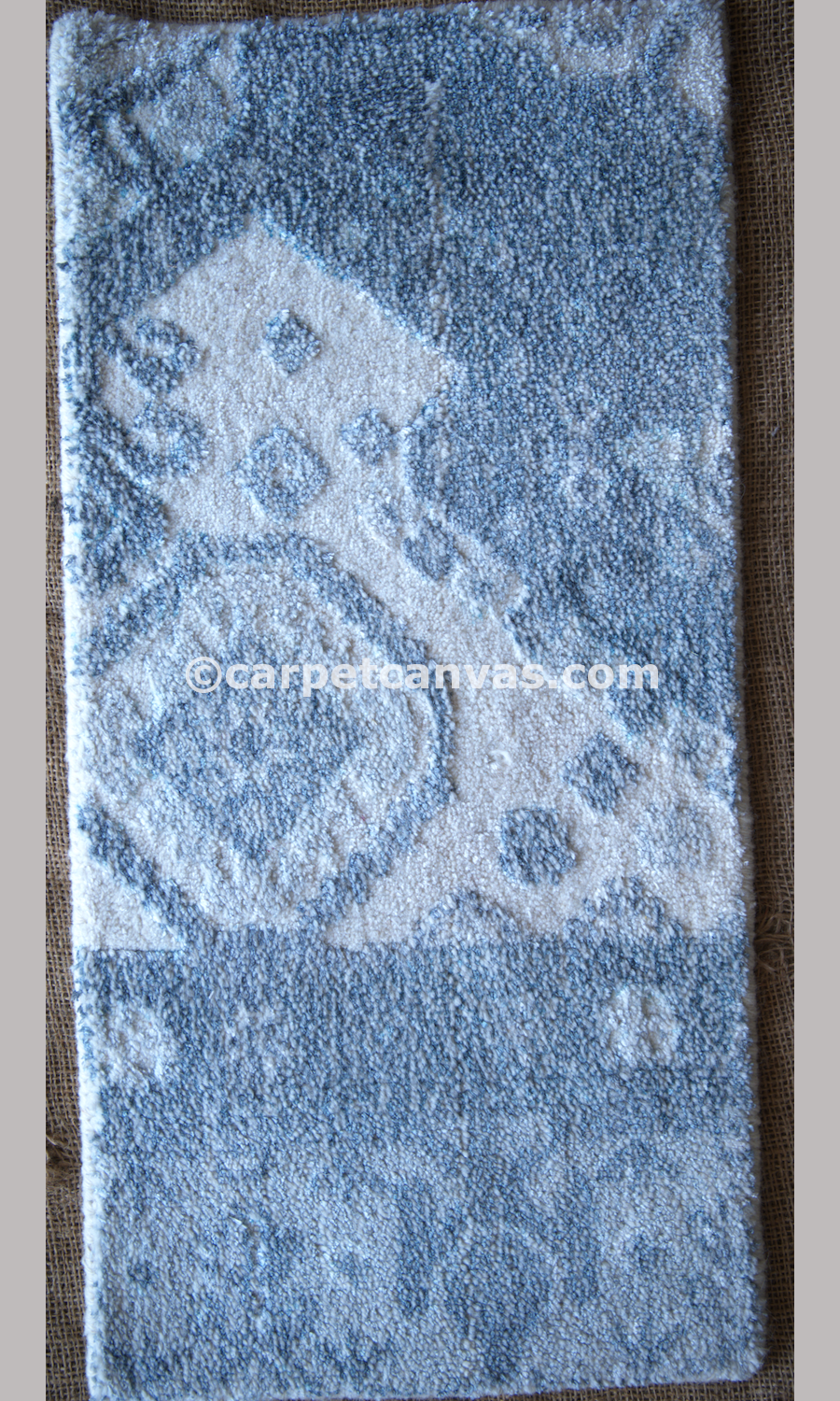 Hand Loom knotted-Surface-Wool-Viscose