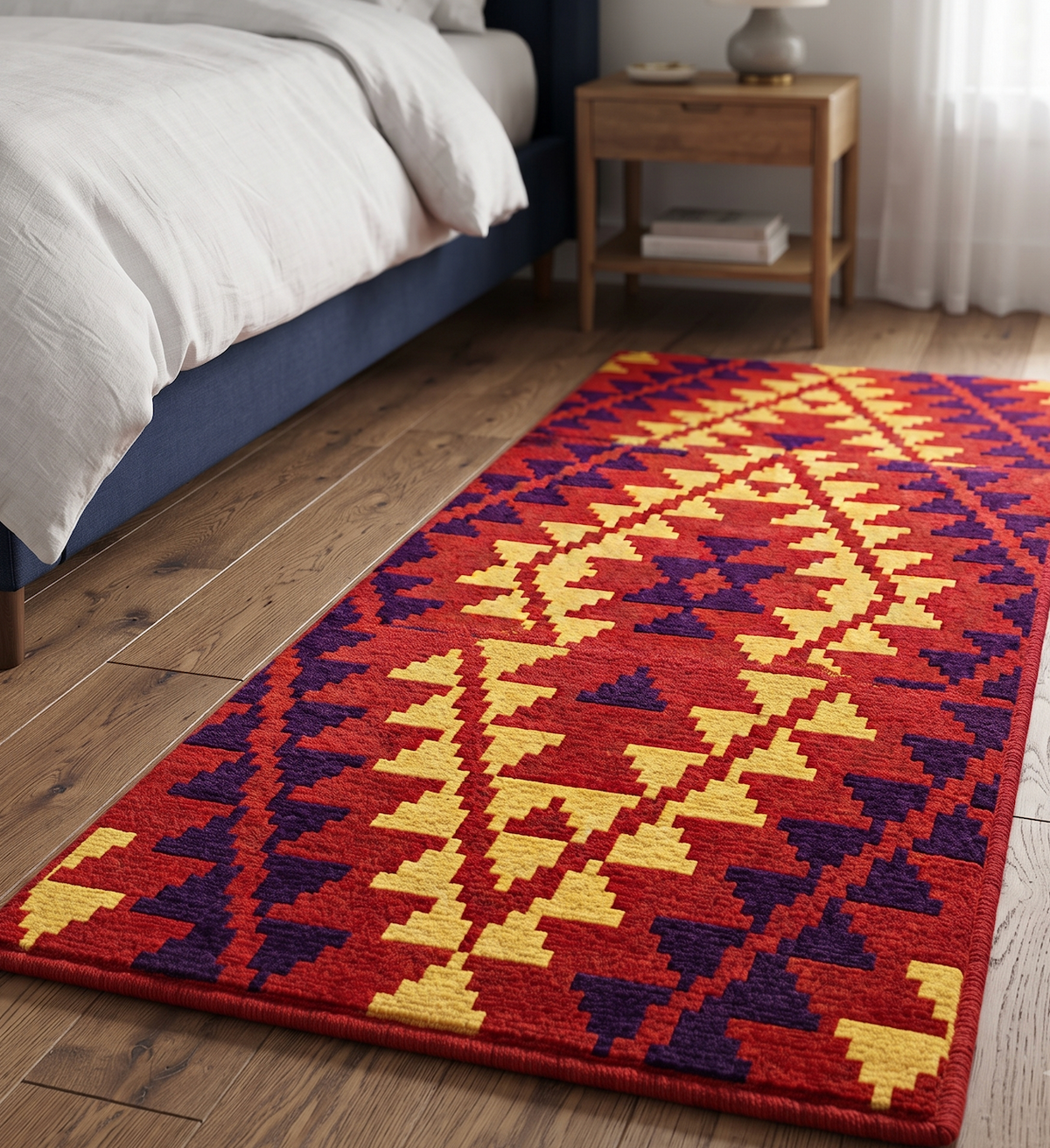 Bedside Runner - Aztec Flame