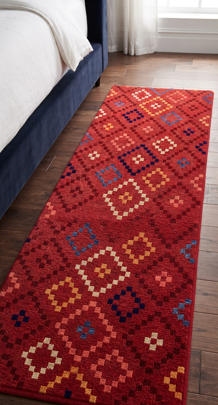 Bedside Runner - Dotted Diamonds