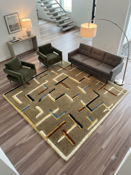 Hand Tufted Wool Shape Rug
