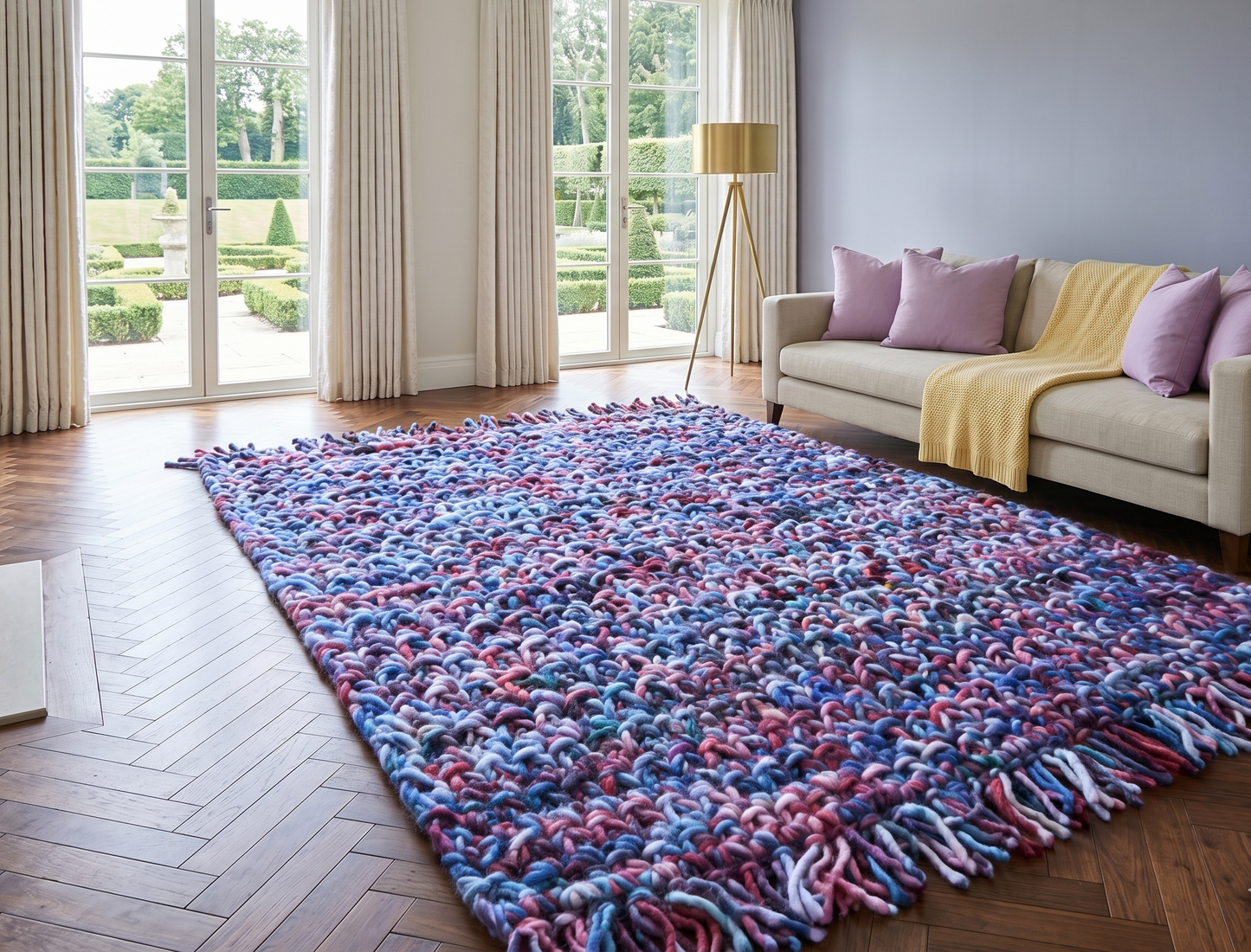 Punja Loom Flat Weave Surface Wool