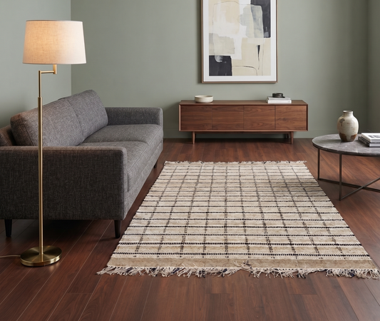 Punja Loom Flat Weave Surface Wool Cotton