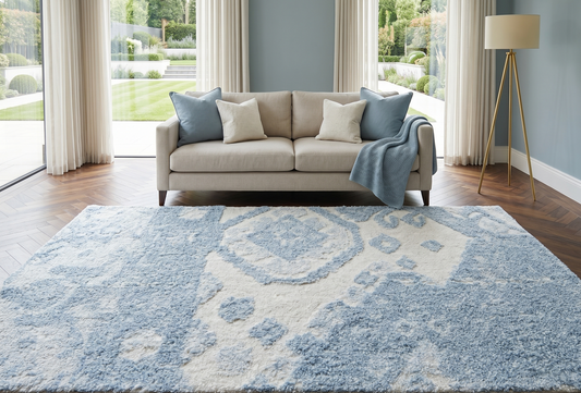 Hand Loom knotted-Surface-Wool-Viscose