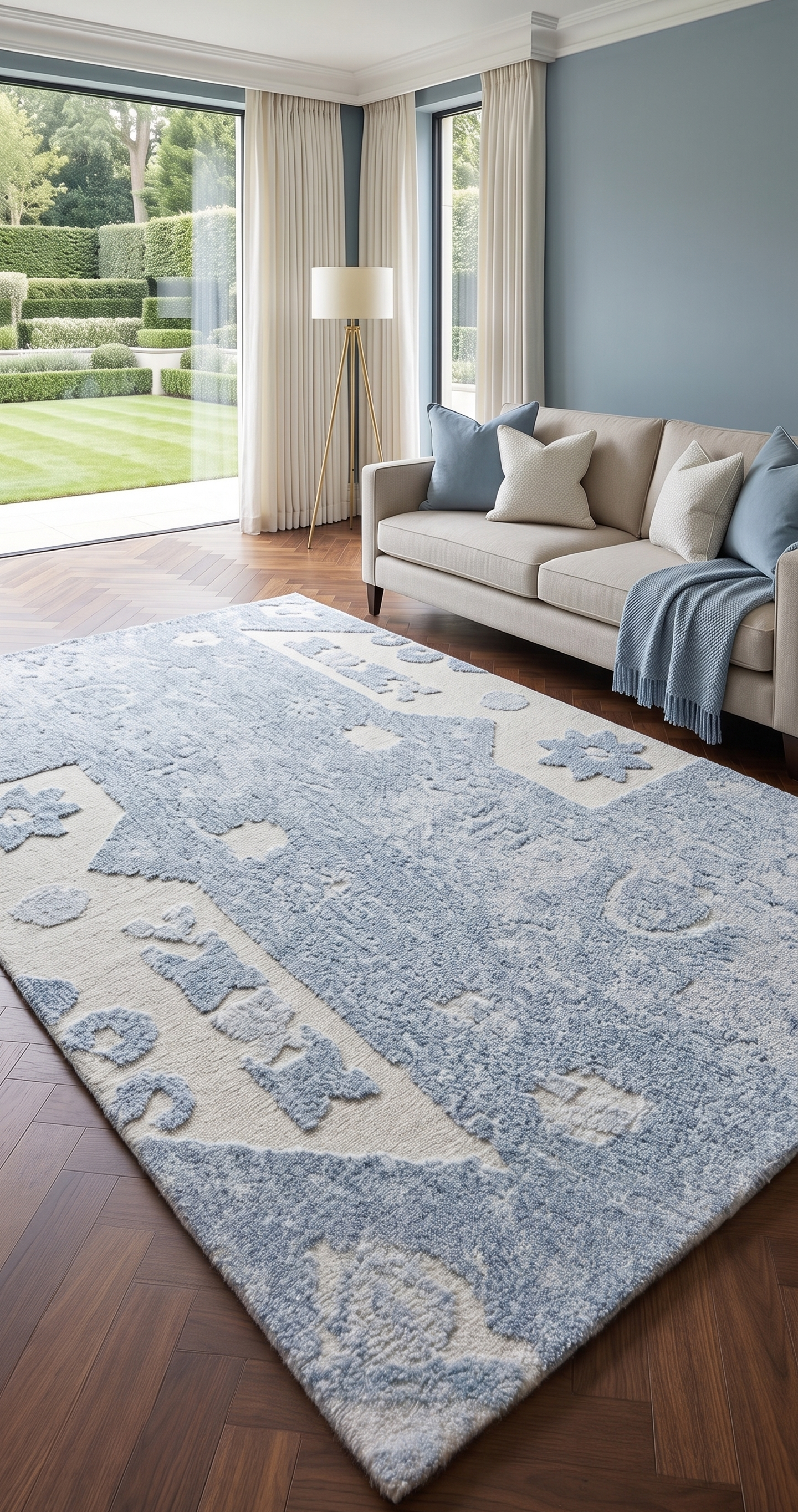 Hand Loom knotted-Surface-Wool-Viscose