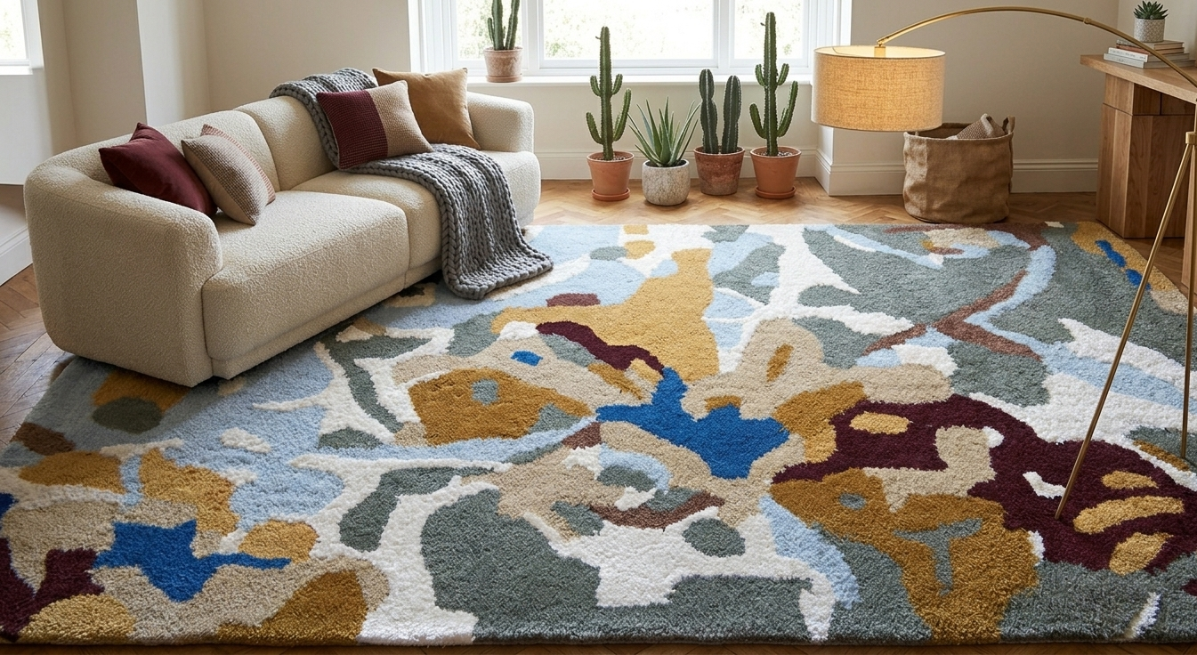 Hand Tufted-Surface-Wool & Viscose