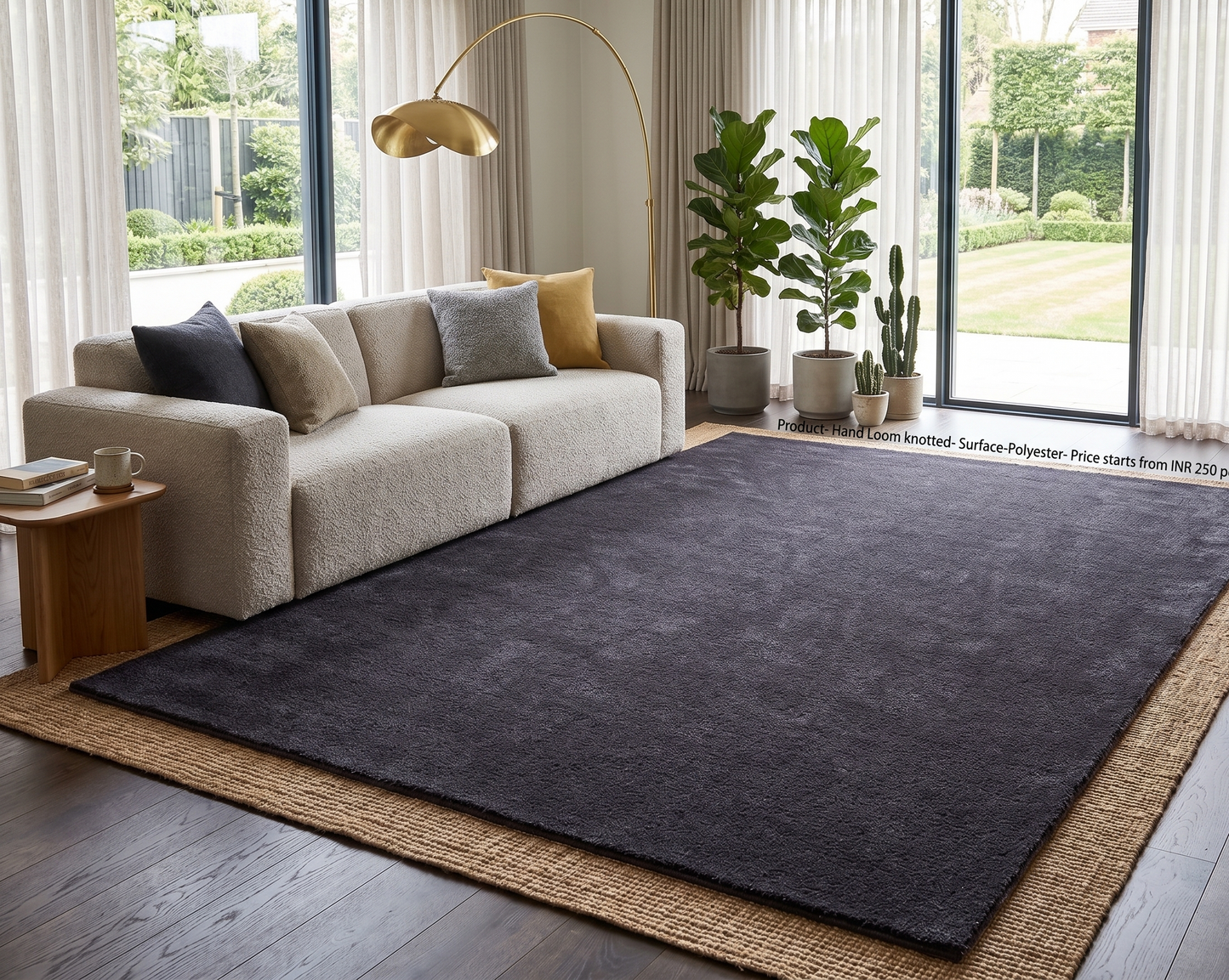 Hand Loom knotted-Surface-Polyester
