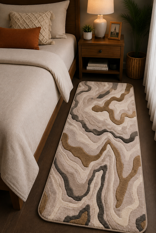 Bedside Runner - Grey Marble