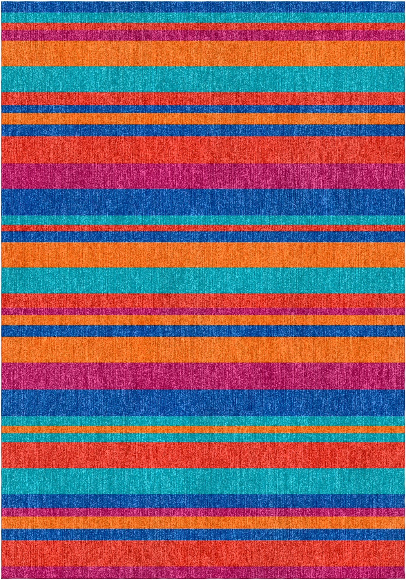 Handloom wool strips - Alfombra - Cobalt