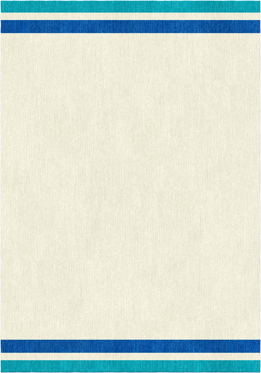 Handloom wool strips - Alfombra - White
