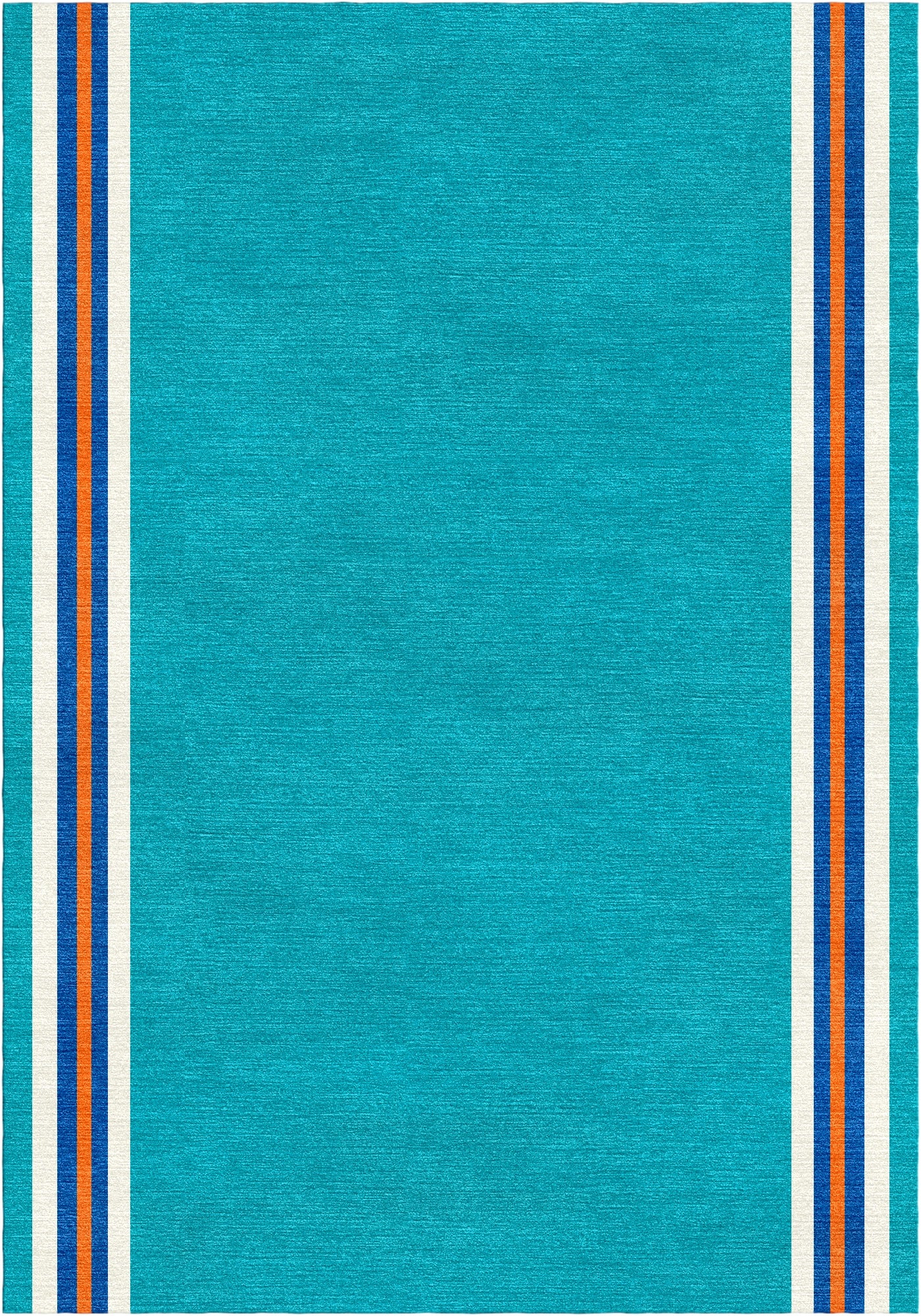 Handloom wool strips - Alfombra - Dark Torquise