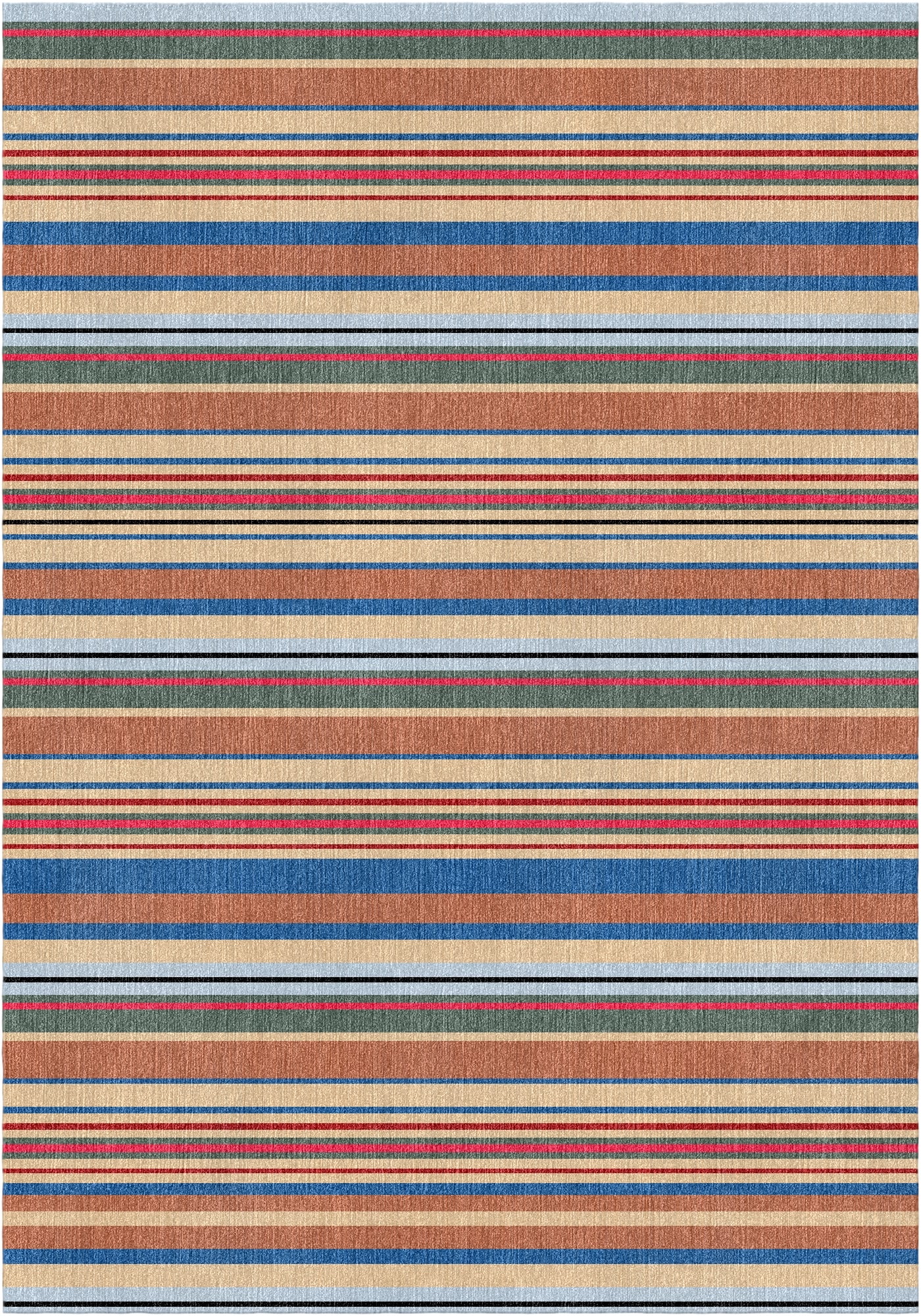 Handloom wool strips - Alfombra - Multi