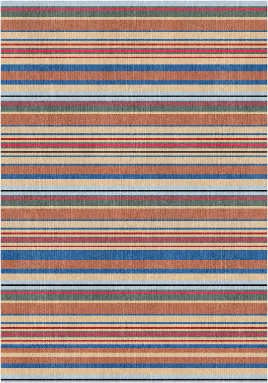 Handloom wool strips - Alfombra - Multi