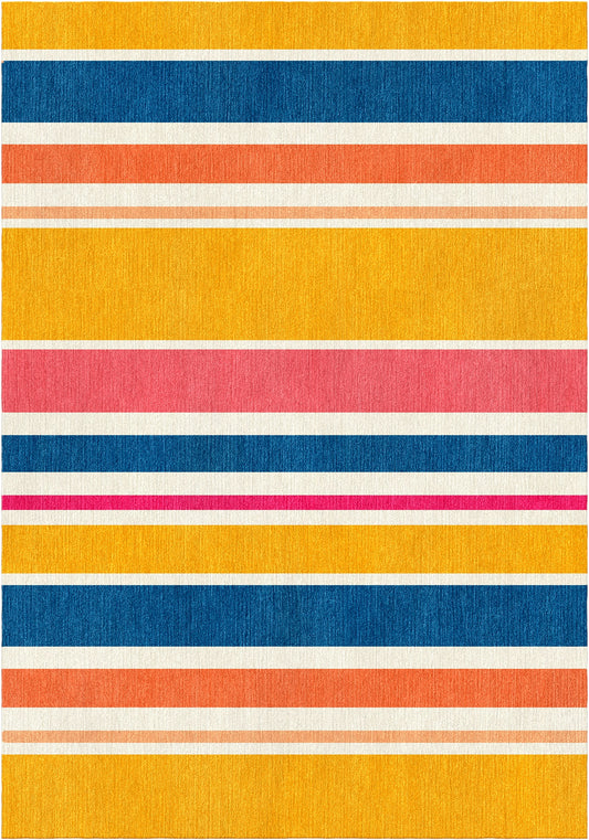 Handloom wool strips - Alfombra - Amberi