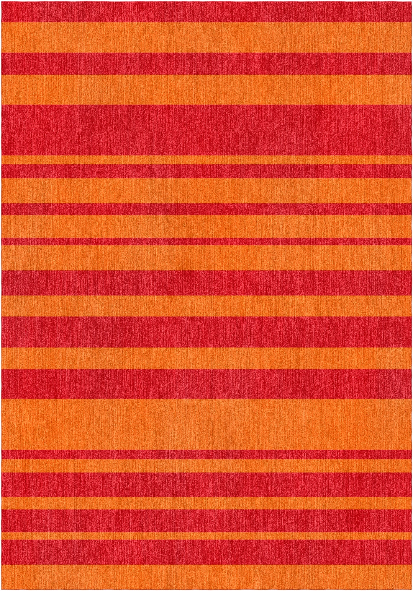 Handloom wool strips - Alfombra - Carrot