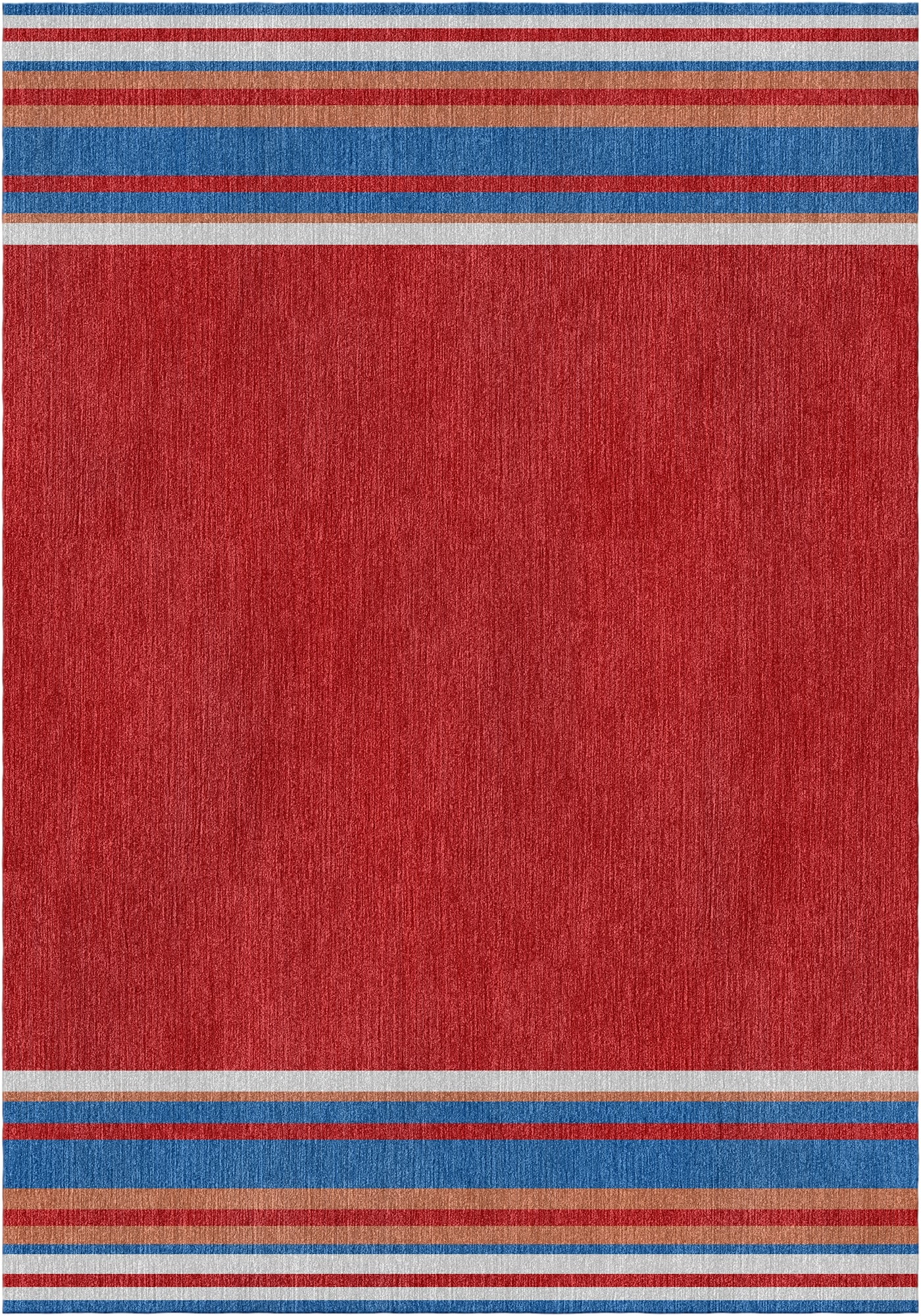 Handloom wool strips - Alfombra - Deep Maroon
