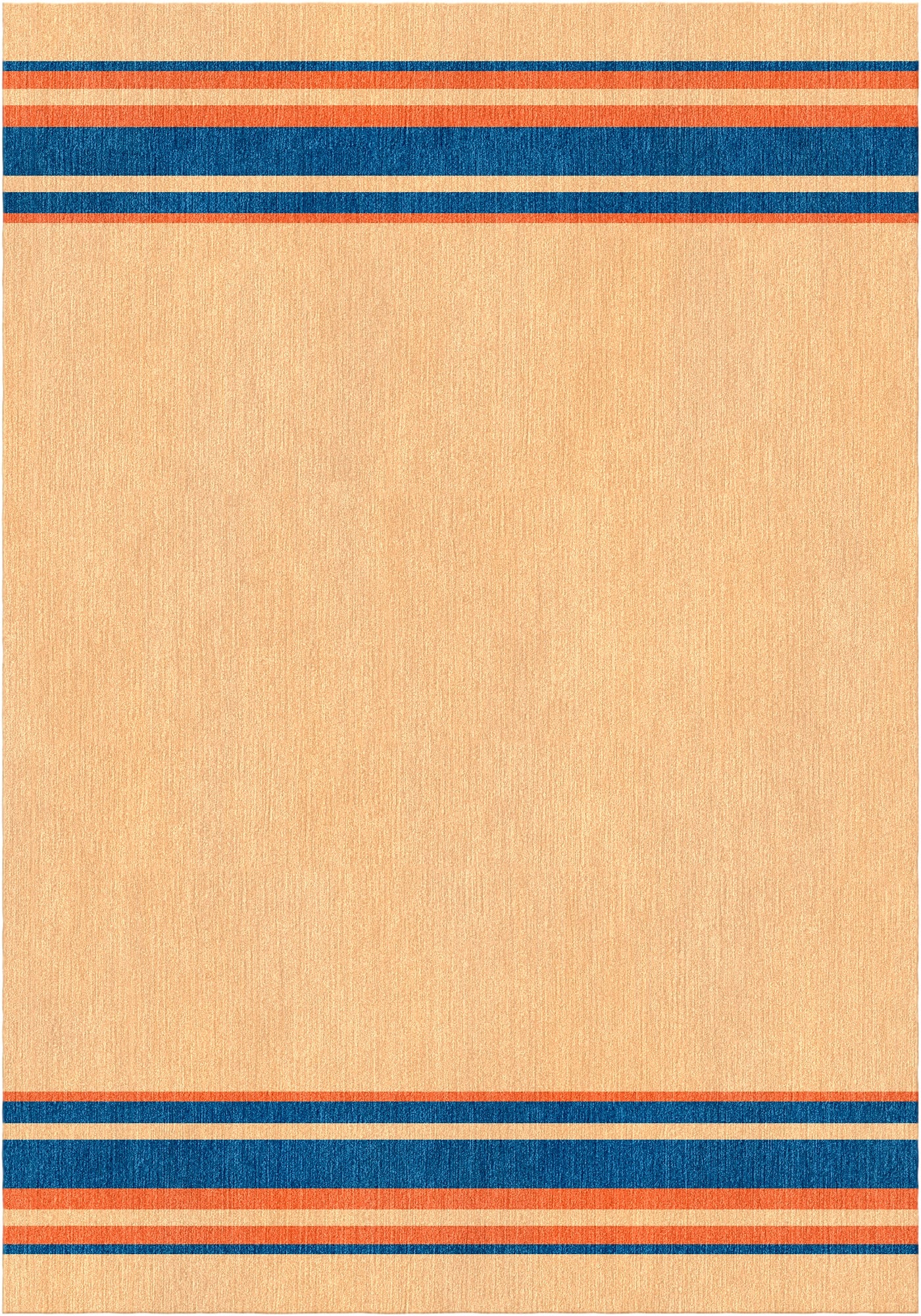 Handloom wool strips - Alfombra - Yellow