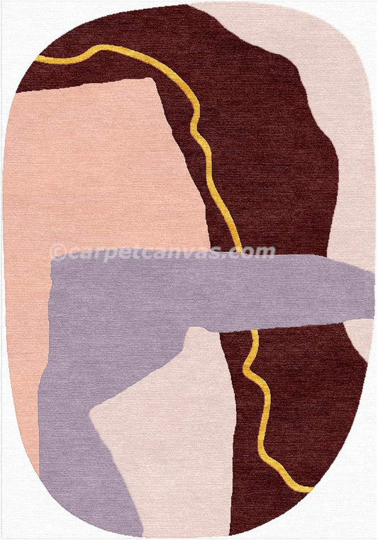 Hand tufted wool rug - Coral