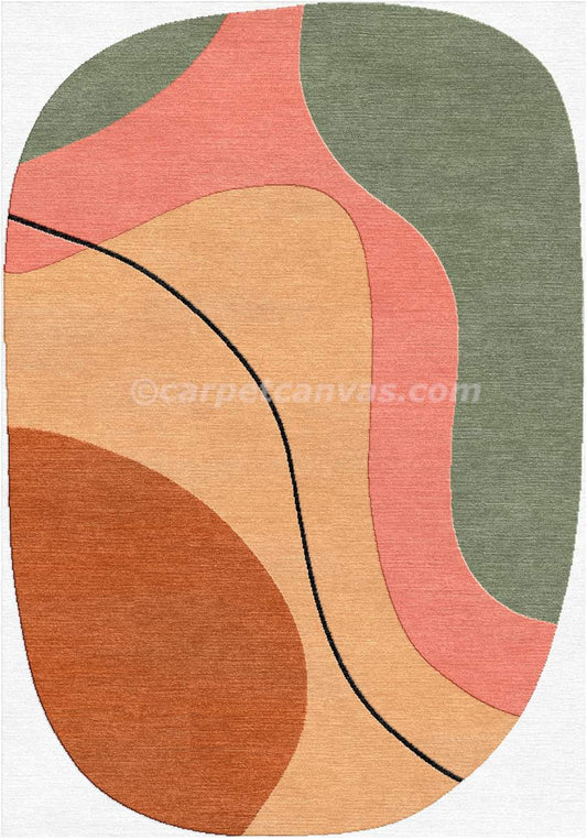 Hand tufted wool rug - Lava