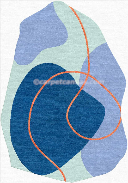 Hand tufted wool rug - Waves