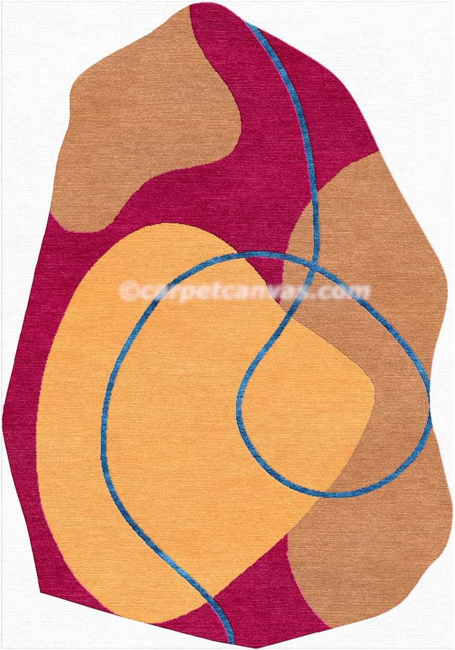 Hand tufted wool rug - Waves