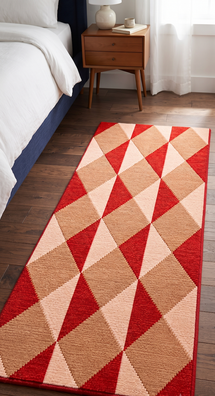 Bedside Runner - Ivory Facets