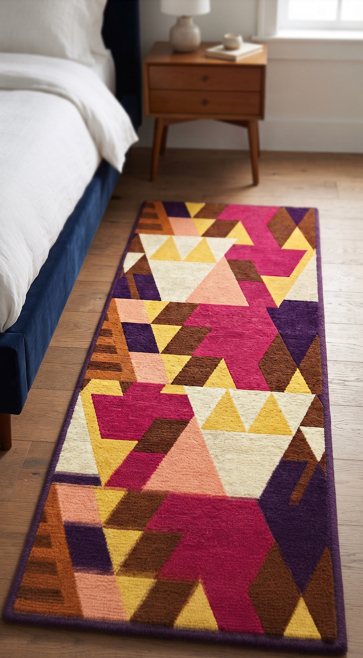 Bedside Runner - Kaleido Steps