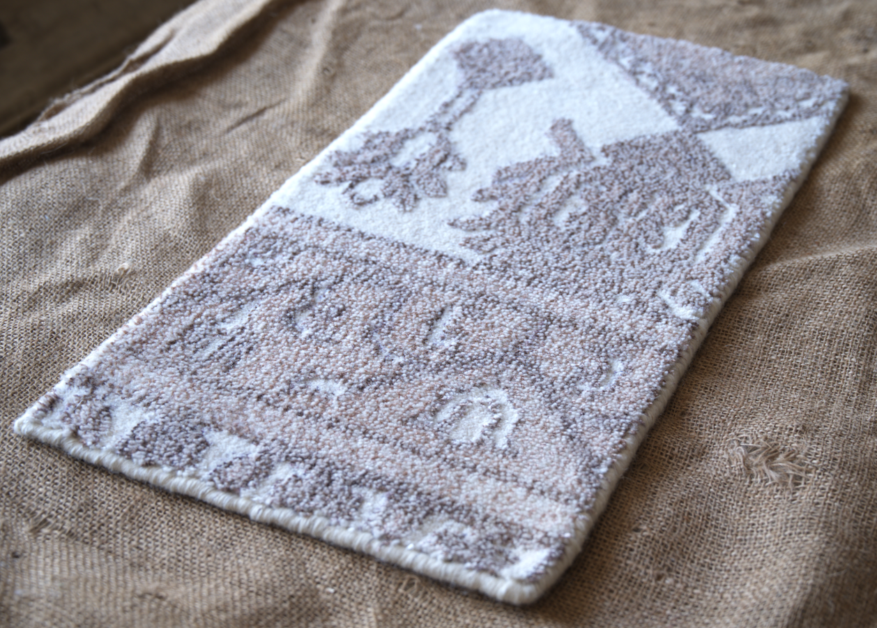Hand Loom knotted-Surface-Wool-viscose