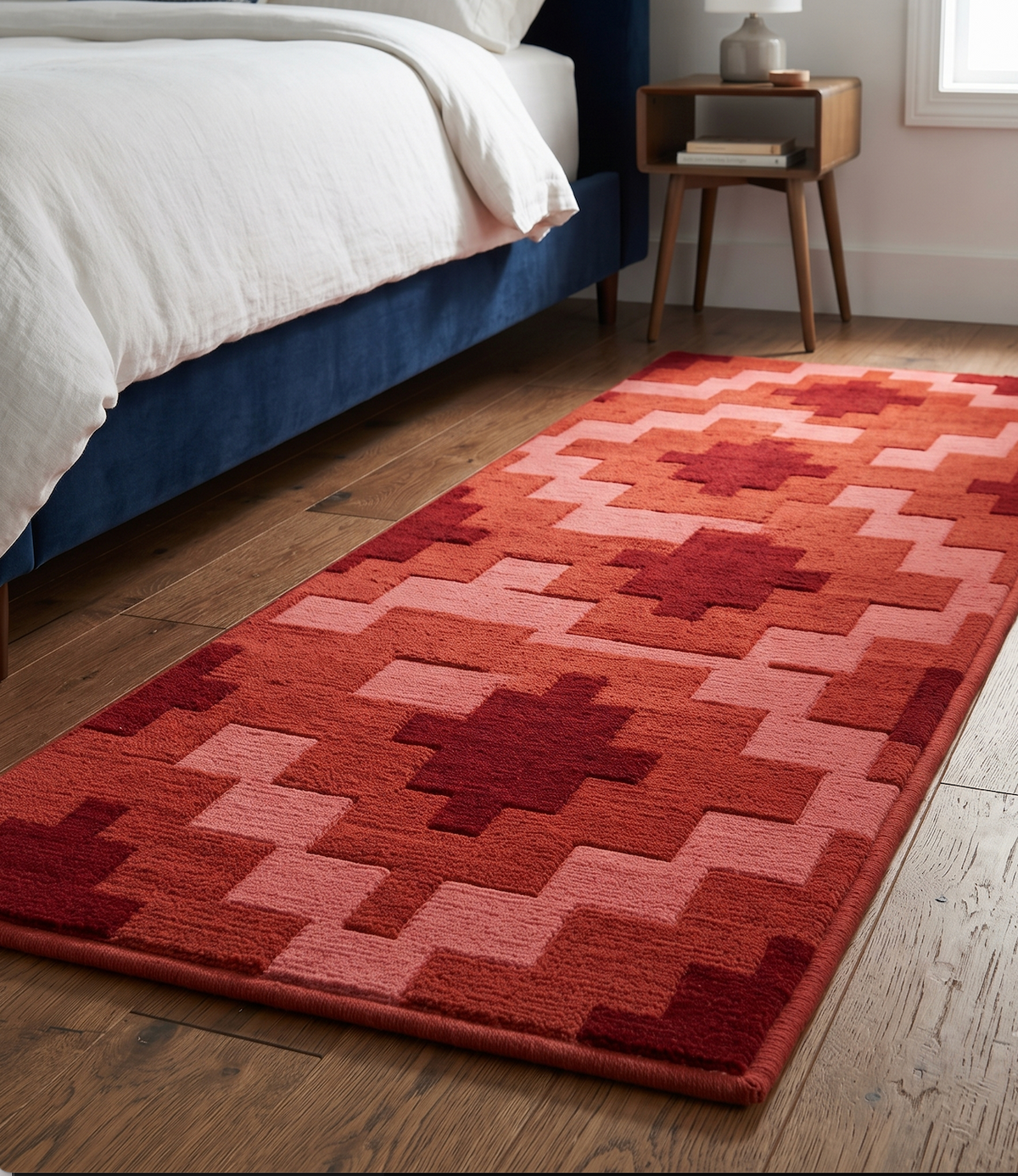 Bedside Runner - Rust Mosaic