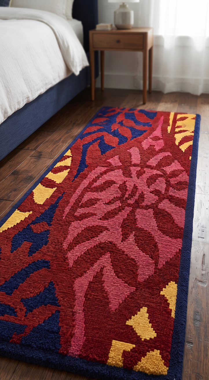 Bedside Runner - Tribal Leaf