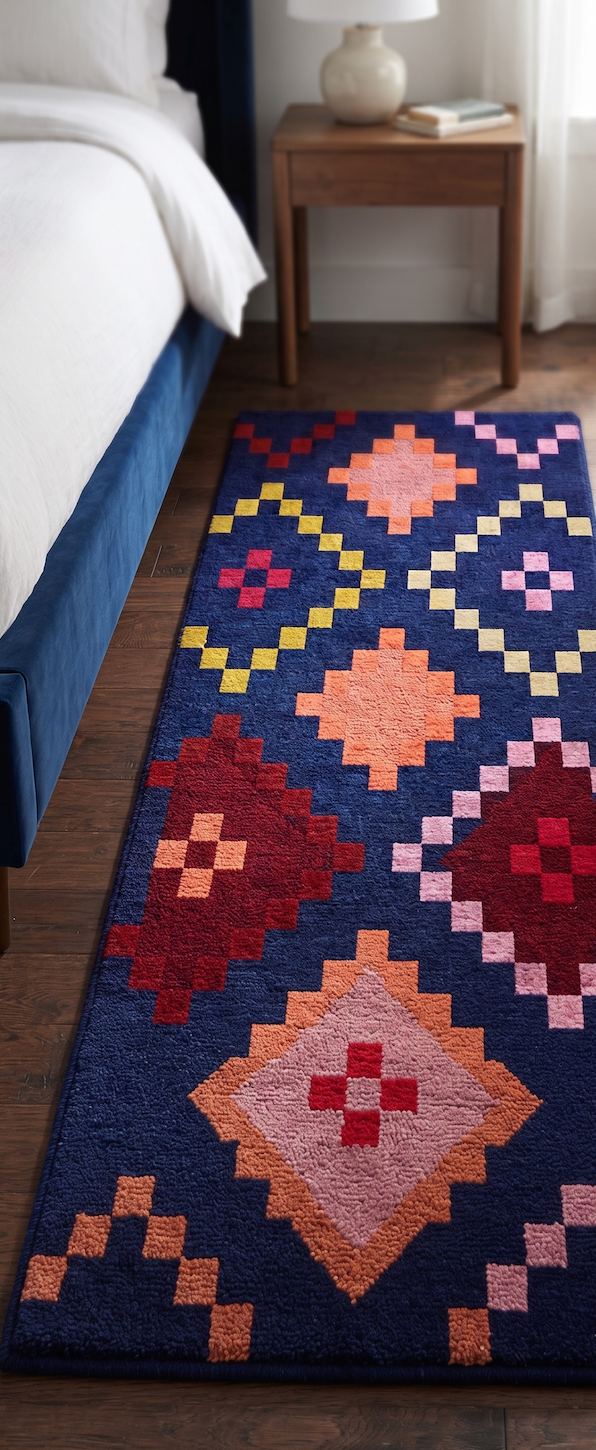 Bedside Runner - Village Diamond