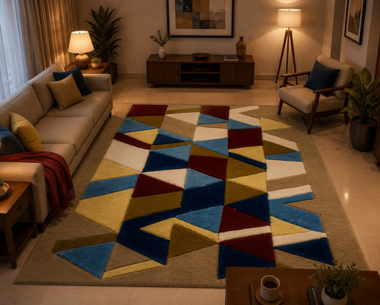Hand Tufted Wool Shape Rug