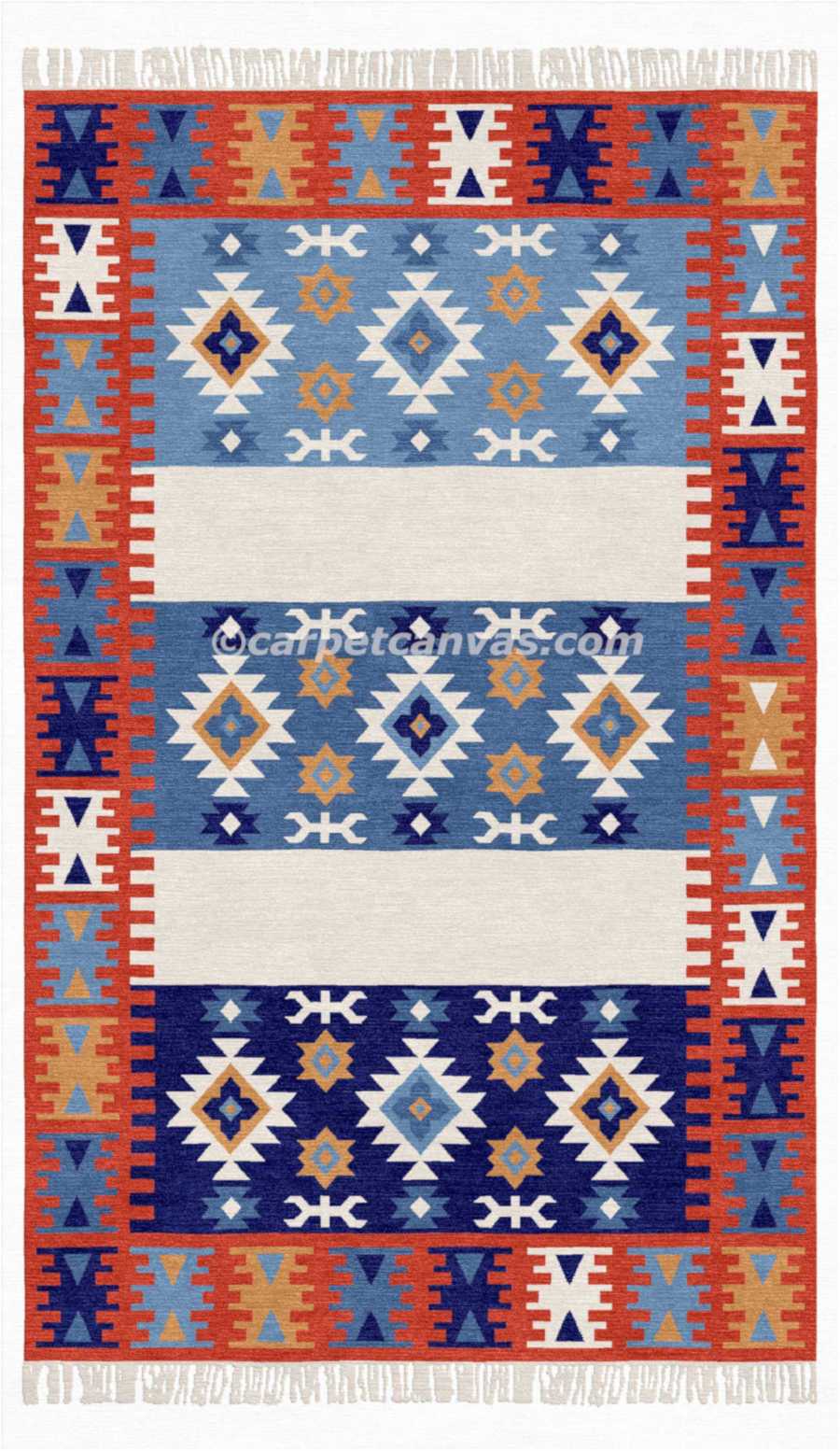 Wool Kilim Hand Made Dhurry - Madrid