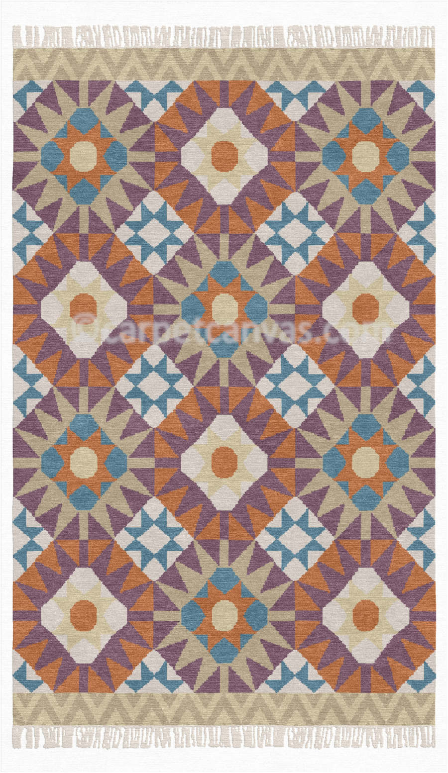 Wool Kilim Hand Made Dhurry - Milan