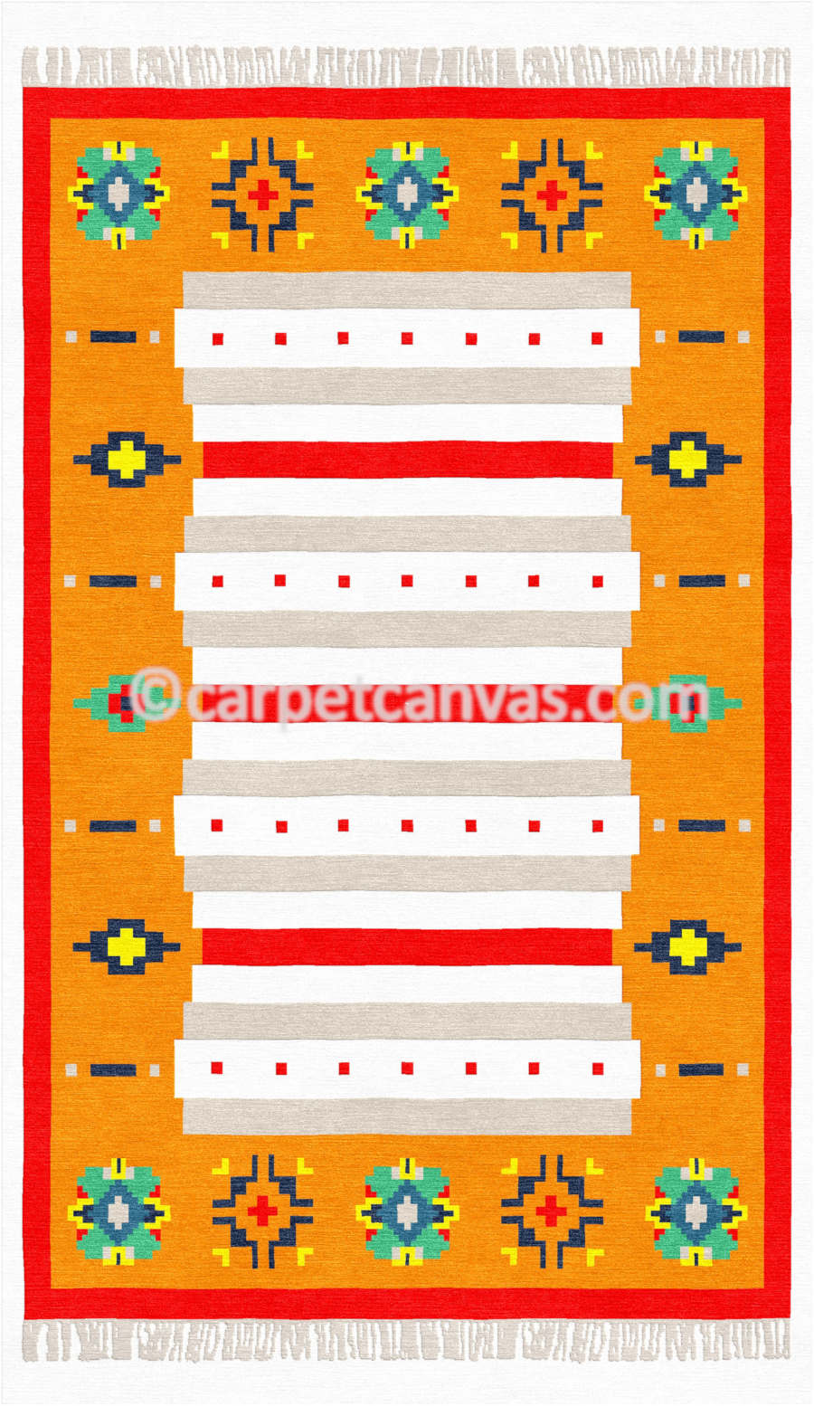 Wool Kilim Hand Made Dhurry - Rome