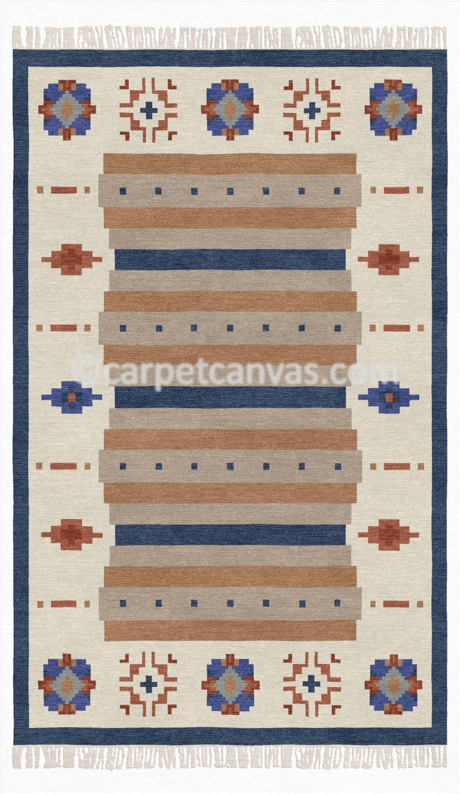 Wool Kilim Hand Made Dhurry - Rome