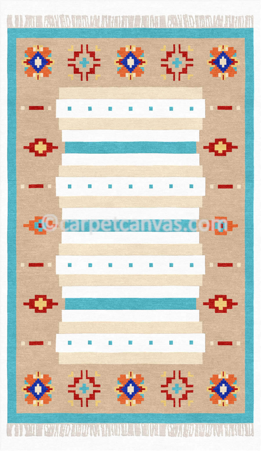 Wool Kilim Hand Made Dhurry - Rome
