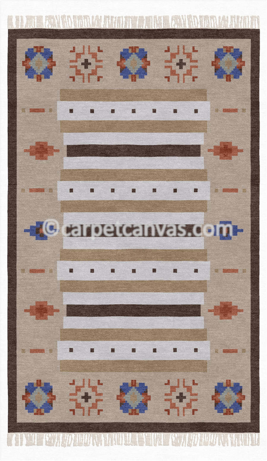 Wool Kilim Hand Made Dhurry - Rome